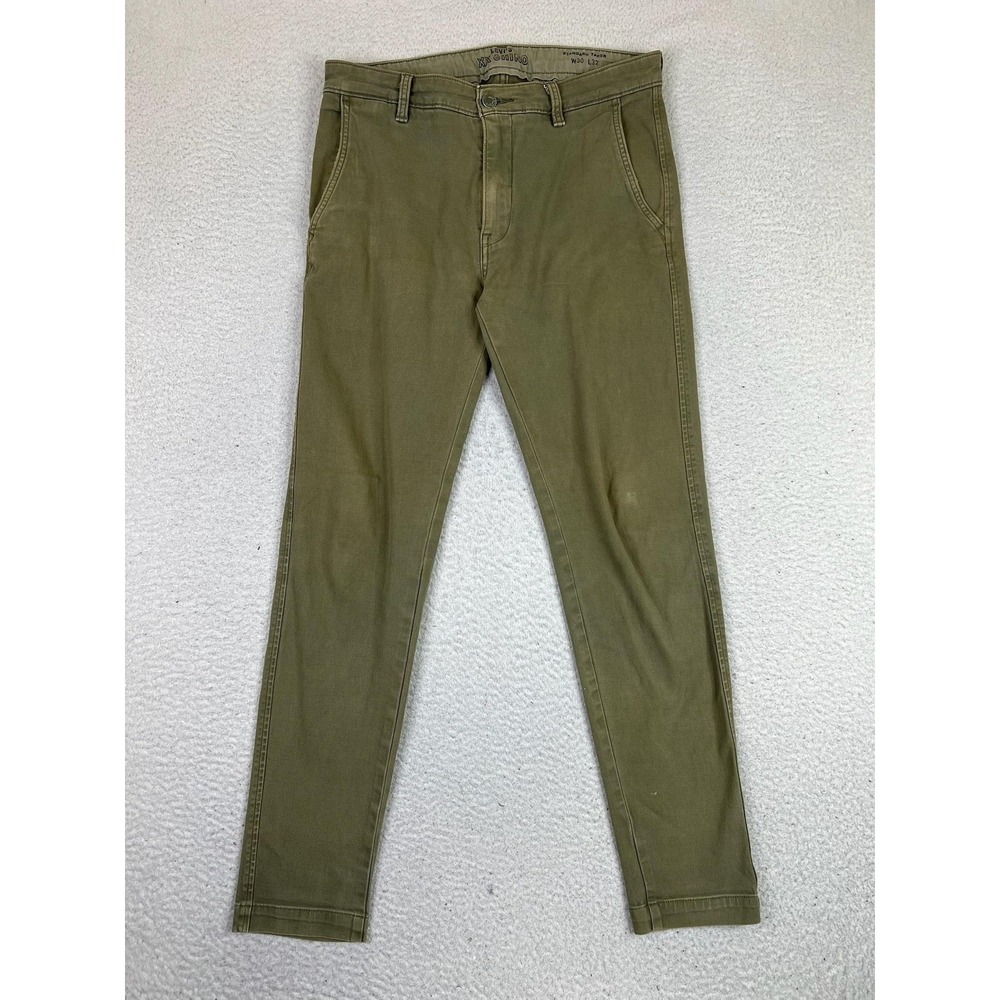 Levis XX Chino Pants Mens 30x32 (Fits 31x31) Green Beige Standard Taper Stretch